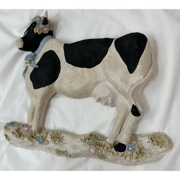 June Sears For J II Designs California ~ Holstein Cow Wall Hanging Decor ~ USA - Picture 3 of 11